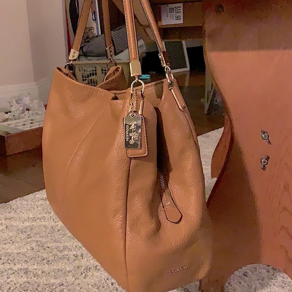 SOLD - COACH camel / tan colored satchel - Picture 6 of 12